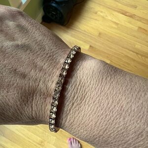 Touchstone Crystal Stretch Bracelet, Rose Gold, never worn